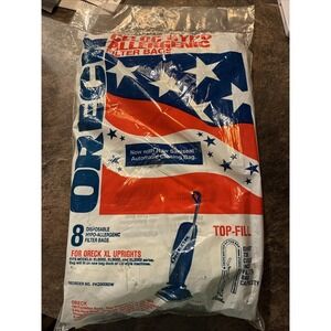 ORECK Genuine 8 Disposable hypo-Allergenic  Filter Bags XL Uprights New